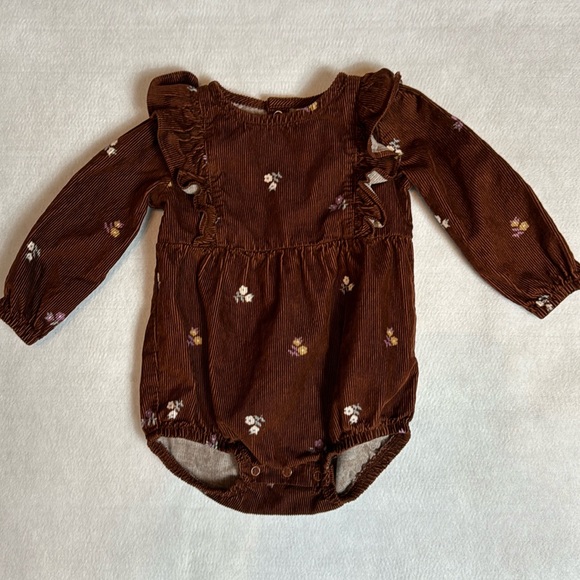 Corduroy Bubble Romper, Size 12M - Picture 1 of 6